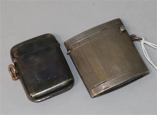 Two silver vesta cases, including one by Sampson Mordan & Co.
